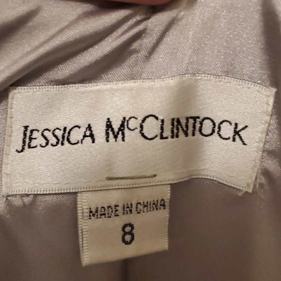 Jessica McClintock Silver mermaid formal dress - Picture 5 of 5